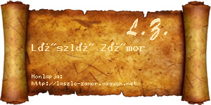 László Zámor névjegykártya